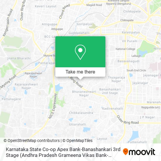 Karnataka State Co-op Apex Bank-Banashankari 3rd Stage map
