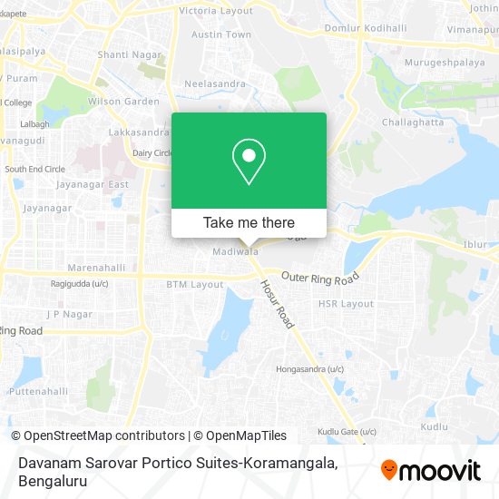 Davanam Sarovar Portico Suites-Koramangala map
