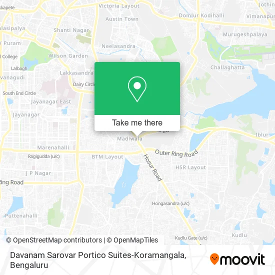 Davanam Sarovar Portico Suites-Koramangala map