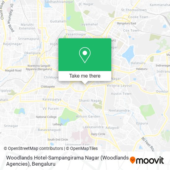 Woodlands Hotel-Sampangirama Nagar (Woodlands Agencies) map