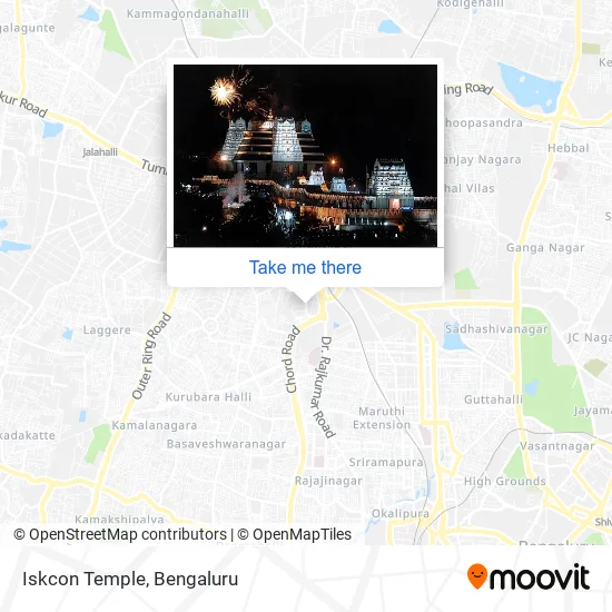 Iskcon Temple map