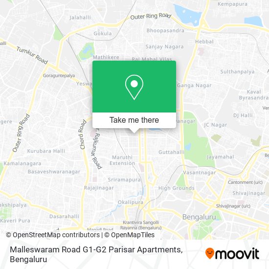 Malleswaram Road G1-G2 Parisar Apartments map