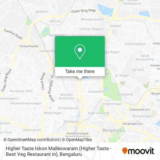 Higher Taste Iskon Malleswaram (Higher Taste - Best Veg Restaurant in) map