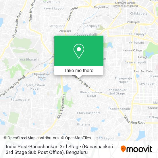 India Post-Banashankari 3rd Stage (Banashankari 3rd Stage Sub Post Office) map