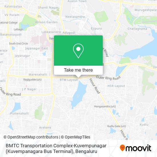 BMTC Transportation Complex-Kuvempunagar (Kuvempanagara Bus Terminal) map