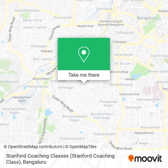 Stanford Coaching Classes map