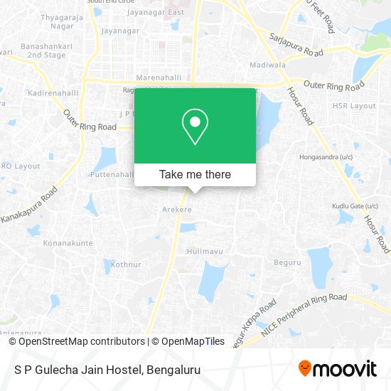 S P Gulecha Jain Hostel map