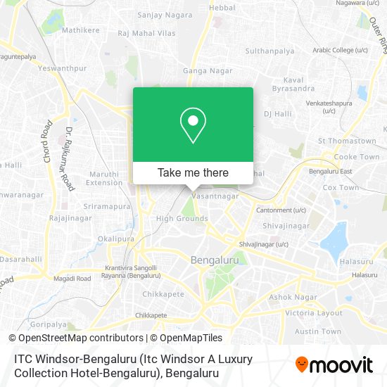ITC Windsor-Bengaluru (Itc Windsor A Luxury Collection Hotel-Bengaluru) map