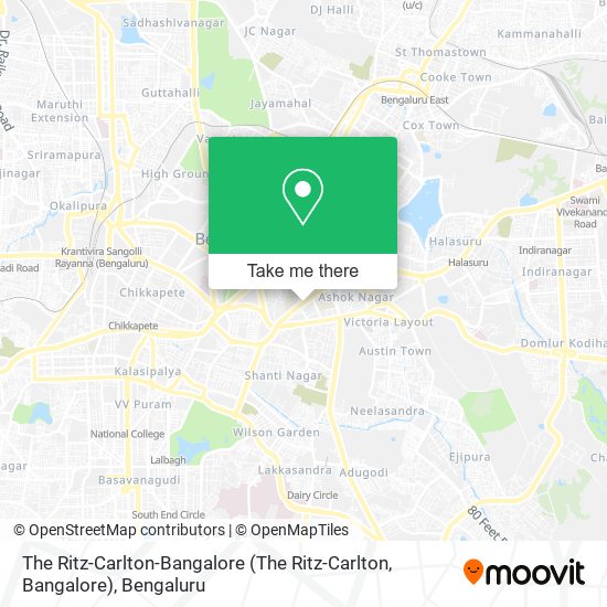 The Ritz-Carlton-Bangalore map
