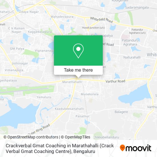 Crackverbal Gmat Coaching in Marathahalli (Crack Verbal Gmat Coaching Centre) map
