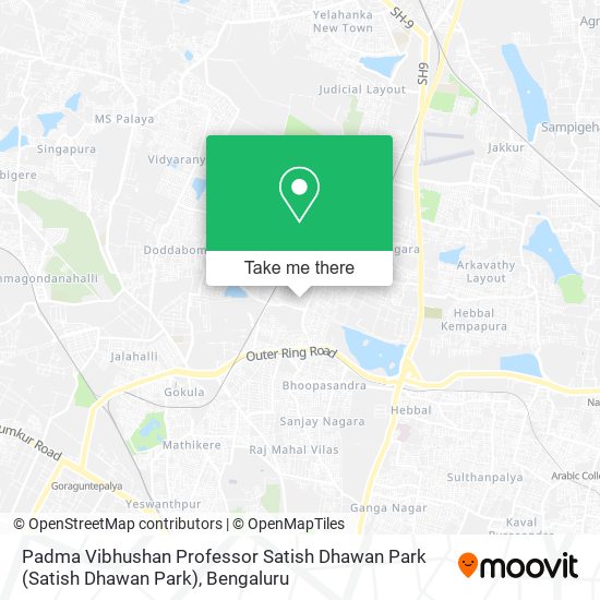 Padma Vibhushan Professor Satish Dhawan Park map