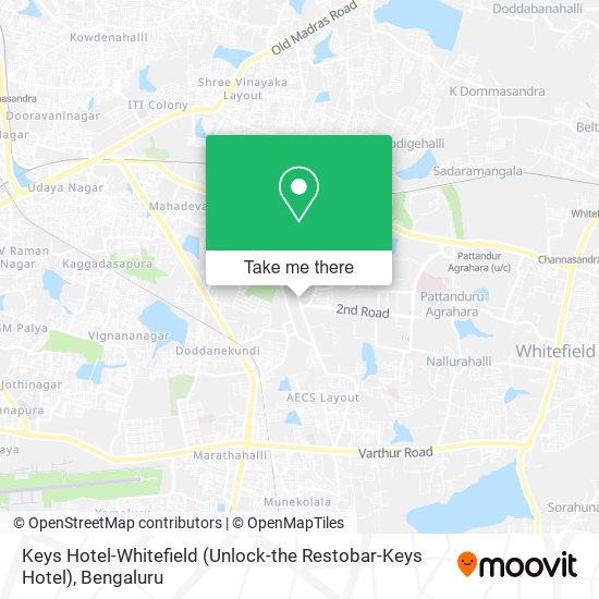 Keys Hotel-Whitefield (Unlock-the Restobar-Keys Hotel) map