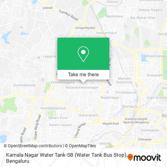 Kamala Nagar Water Tank-SB (Water Tank Bus Stop) map