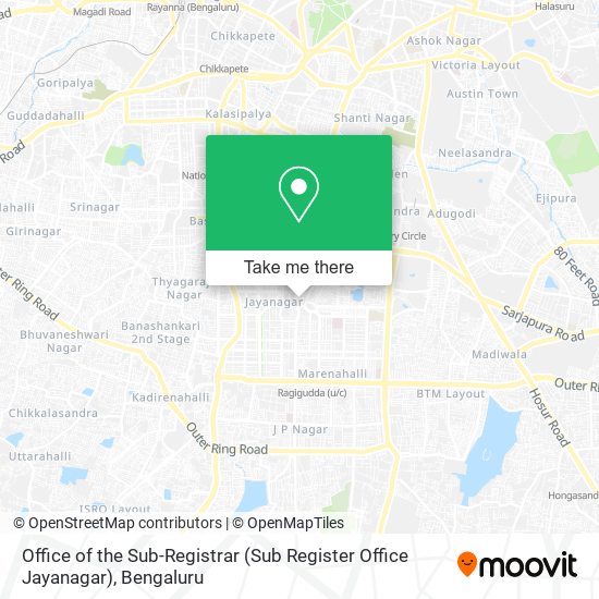 Office of the Sub-Registrar (Sub Register Office Jayanagar) map