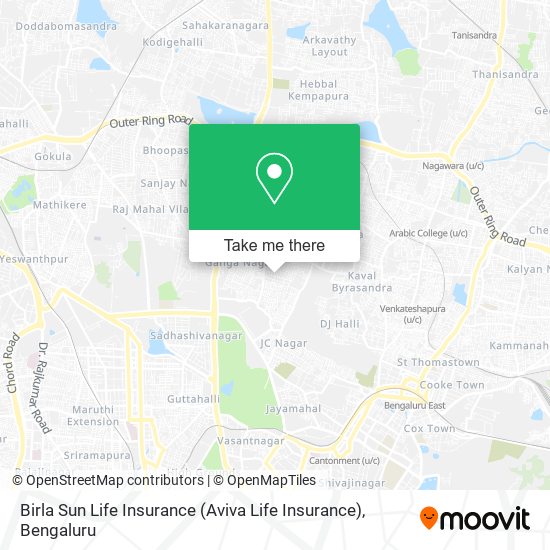 Birla Sun Life Insurance (Aviva Life Insurance) map