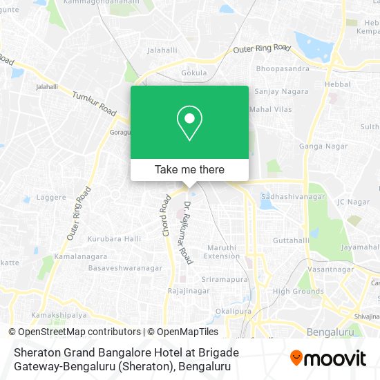 Sheraton Grand Bangalore Hotel at Brigade Gateway-Bengaluru map