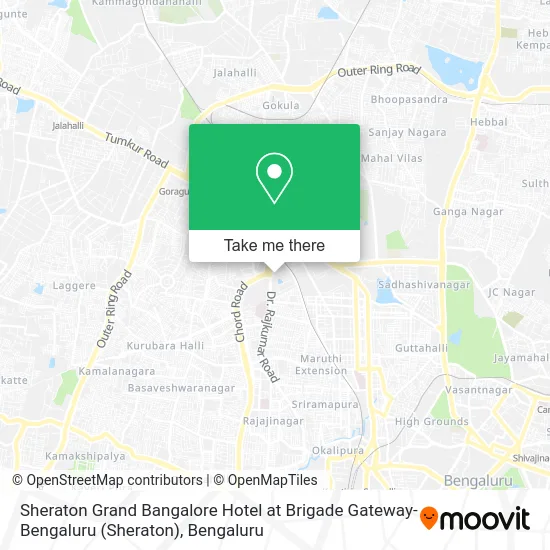 Sheraton Grand Bangalore Hotel at Brigade Gateway-Bengaluru map