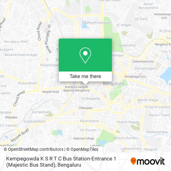 Kempegowda K S R T C Bus Station-Entrance 1 (Majestic Bus Stand) map