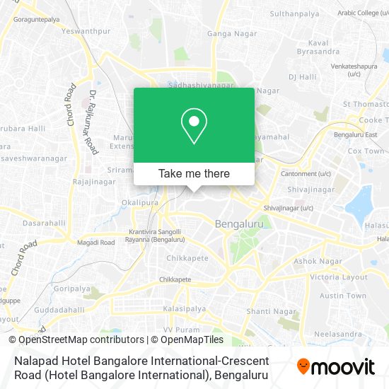 Nalapad Hotel Bangalore International-Crescent Road map