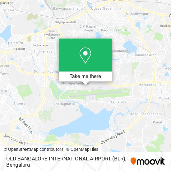 OLD BANGALORE INTERNATIONAL AIRPORT (BLR) map