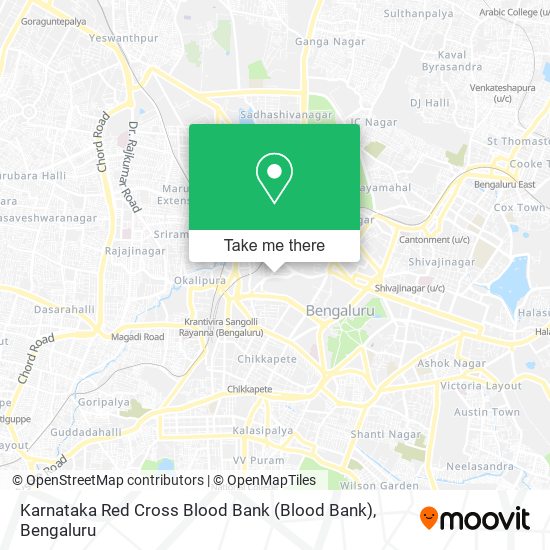 Karnataka Red Cross Blood Bank map