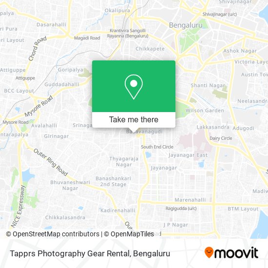 Tapprs Photography Gear Rental map