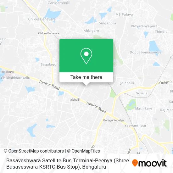 Basaveshwara Satellite Bus Terminal-Peenya (Shree Basaveswara KSRTC Bus Stop) map