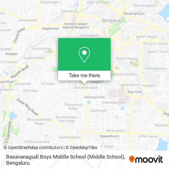 Basavanagudi Boys Middle School map