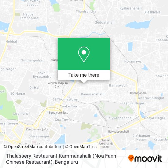 Thalassery Restaurant Kammanahalli (Noa Fann Chinese Restaurant) map