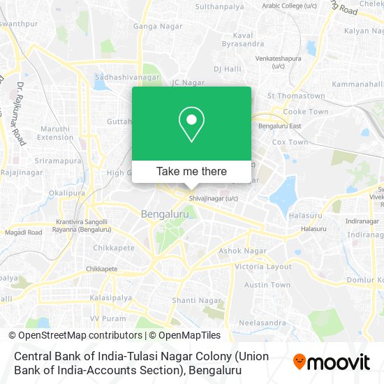 Central Bank of India-Tulasi Nagar Colony (Union Bank of India-Accounts Section) map