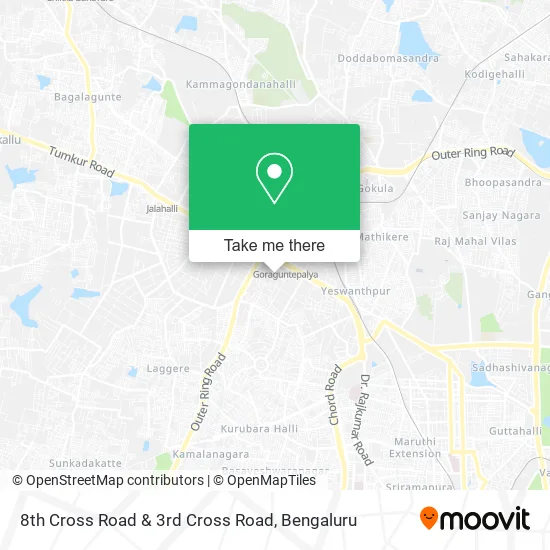 8th Cross Road & 3rd Cross Road map