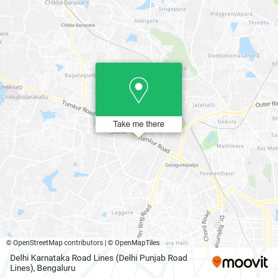 Delhi Karnataka Road Lines map