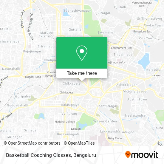 Basketball Coaching Classes map
