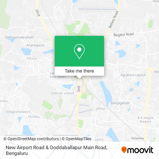 New Airport Road & Doddaballapur Main Road map