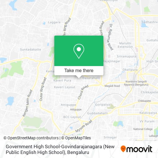 Government High School-Govindarajanagara (New Public English High School) map