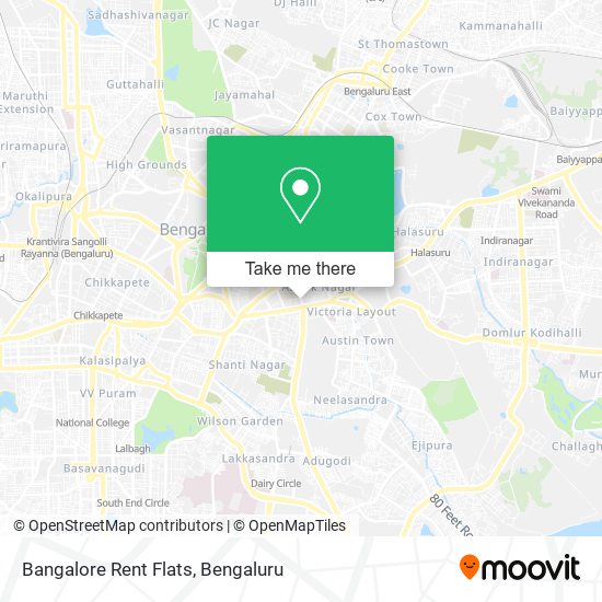 Bangalore Rent Flats map