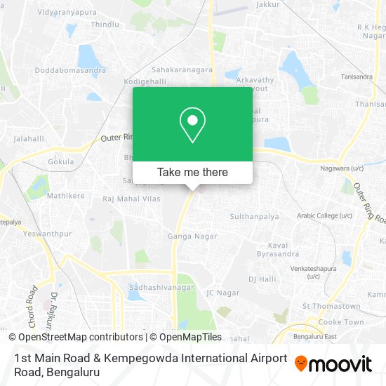 1st Main Road & Kempegowda International Airport Road map