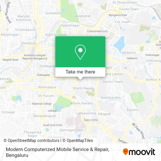 Modern Computerized Mobile Service & Repair map