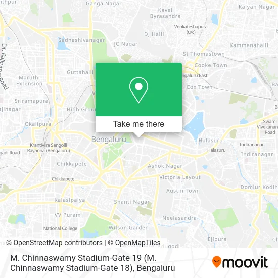 M. Chinnaswamy Stadium-Gate 19 map