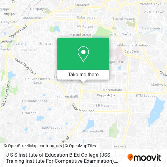 J S S Institute of Education B Ed College (JSS Training Institute For Competitive Examination) map