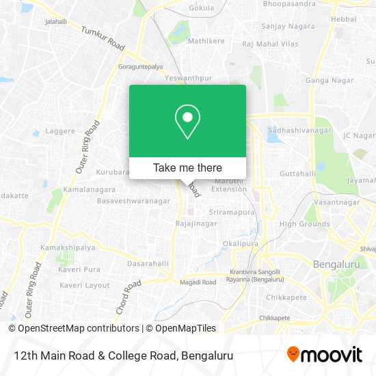 12th Main Road & College Road map