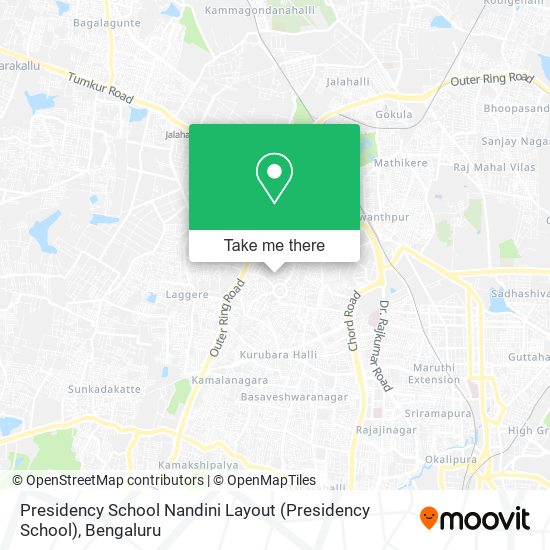 Presidency School Nandini Layout map
