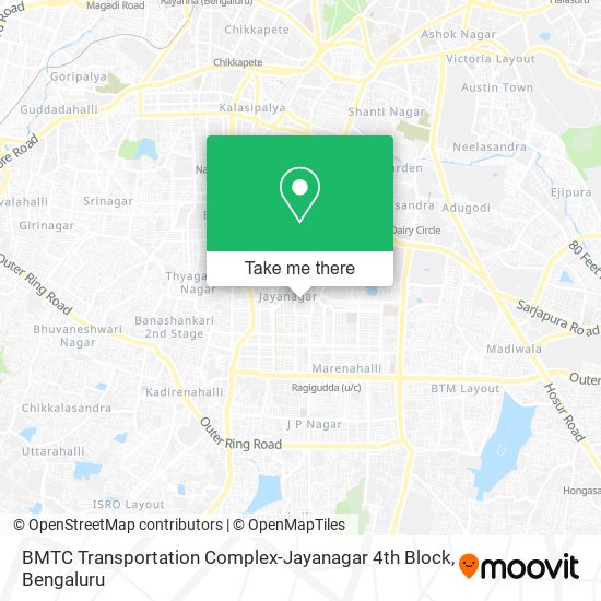 BMTC Transportation Complex-Jayanagar 4th Block map