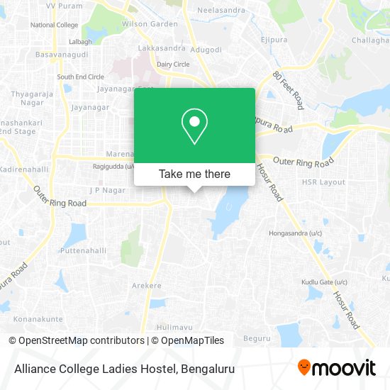 Alliance College Ladies Hostel map