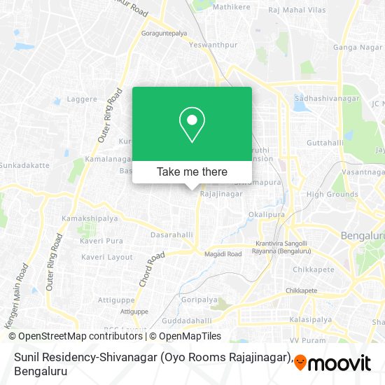 Sunil Residency-Shivanagar (Oyo Rooms Rajajinagar) map