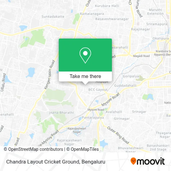 Chandra Layout Cricket Ground map