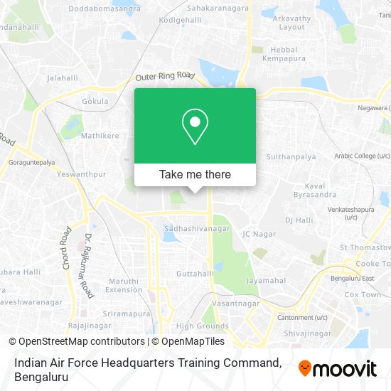 Indian Air Force Headquarters Training Command map