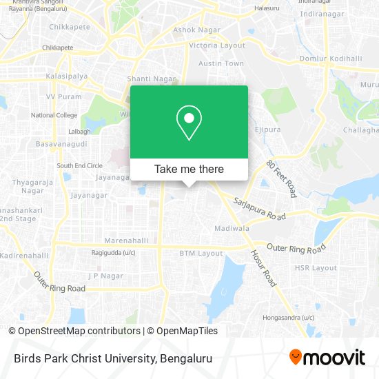 Birds Park Christ University map