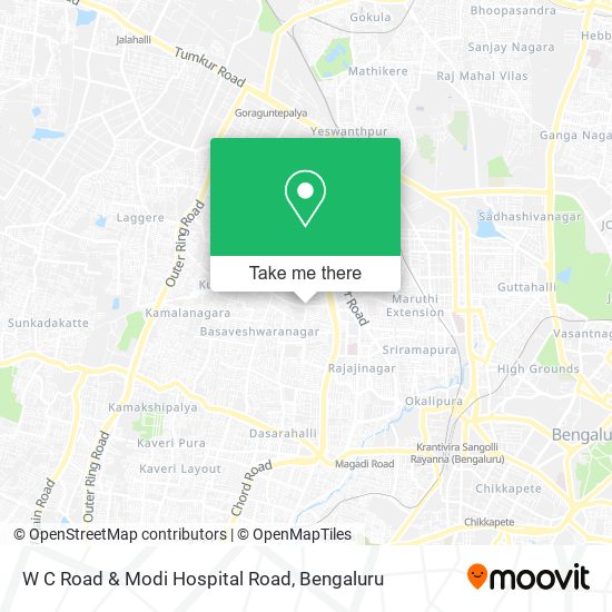 W C Road & Modi Hospital Road map