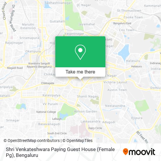 Shri Venkateshwara Paying Guest House (Female Pg) map